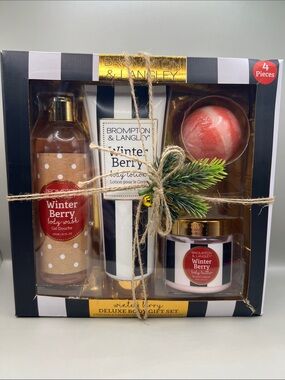 NWT Brompton & Langley 4 Piece Deluxe Body Gift Set Winter Berry